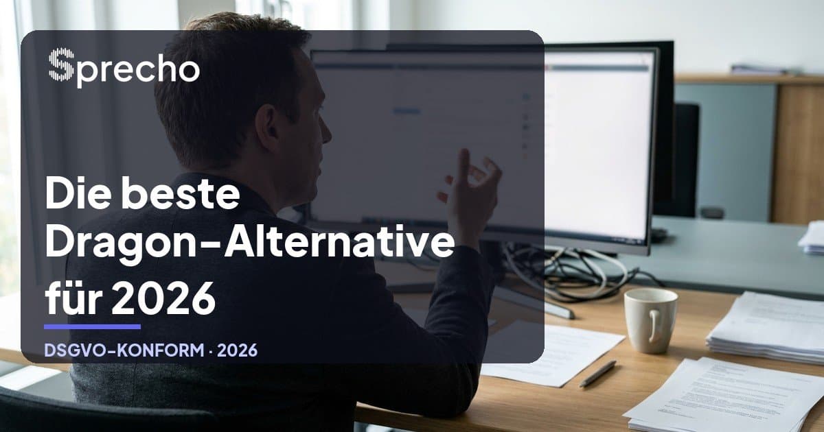 Die besten Dragon-Alternativen 2026: Umstieg vom eingestellten Dragon auf DSGVO-konformes Diktat