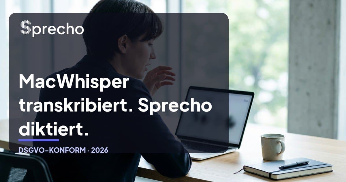 MacWhisper zum Diktieren? Transkription vs Diktat erklärt (2026)