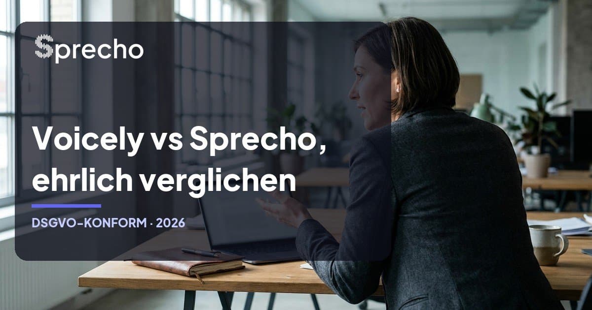 Voicely vs Sprecho — der ehrliche Vergleich (2026)